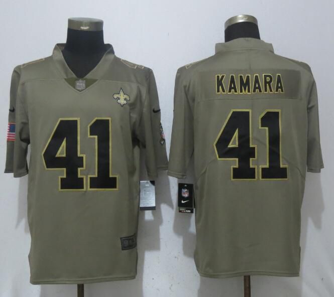 Men New Orleans Saints #41 Kamara Olive Salute To Service New Nike Limited NFL Jerseys